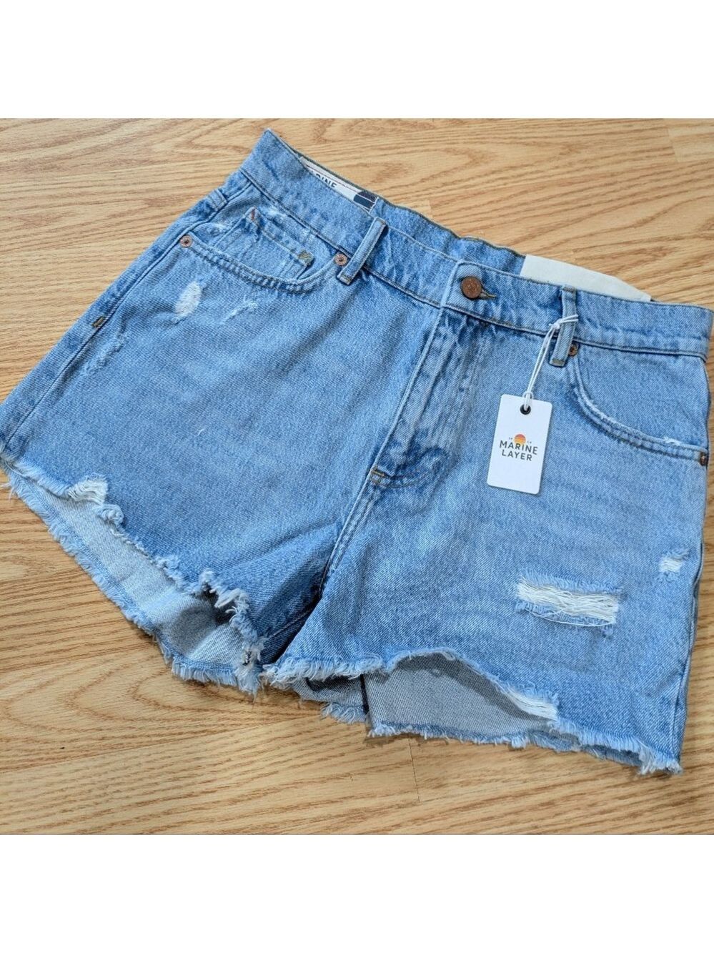 NWT Marine Layer Sasha Denim Shorts Medium Wash. Available In Diff. Sizes - Picture 4 of 10